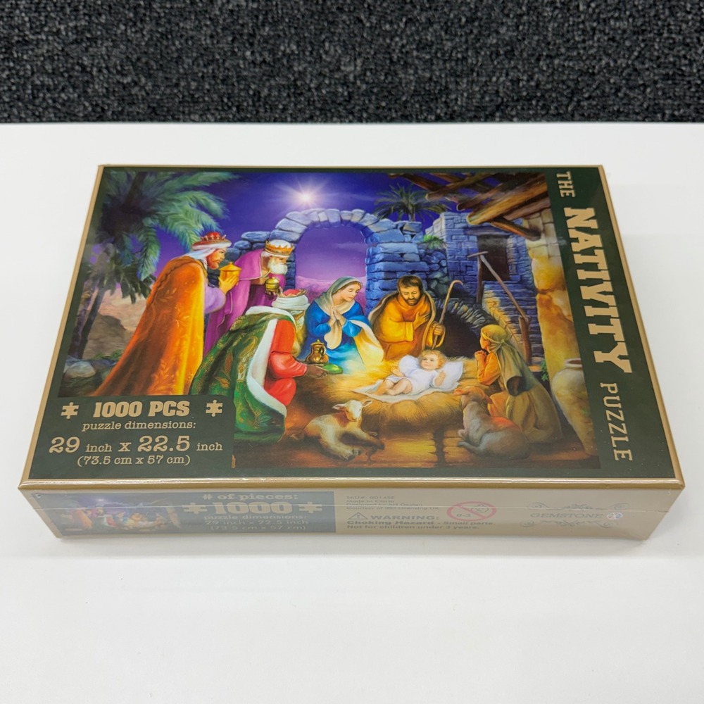 Gemstone The Nativity 1000 Piece Jigsaw Puzzle Christmas Religious 29x22.5